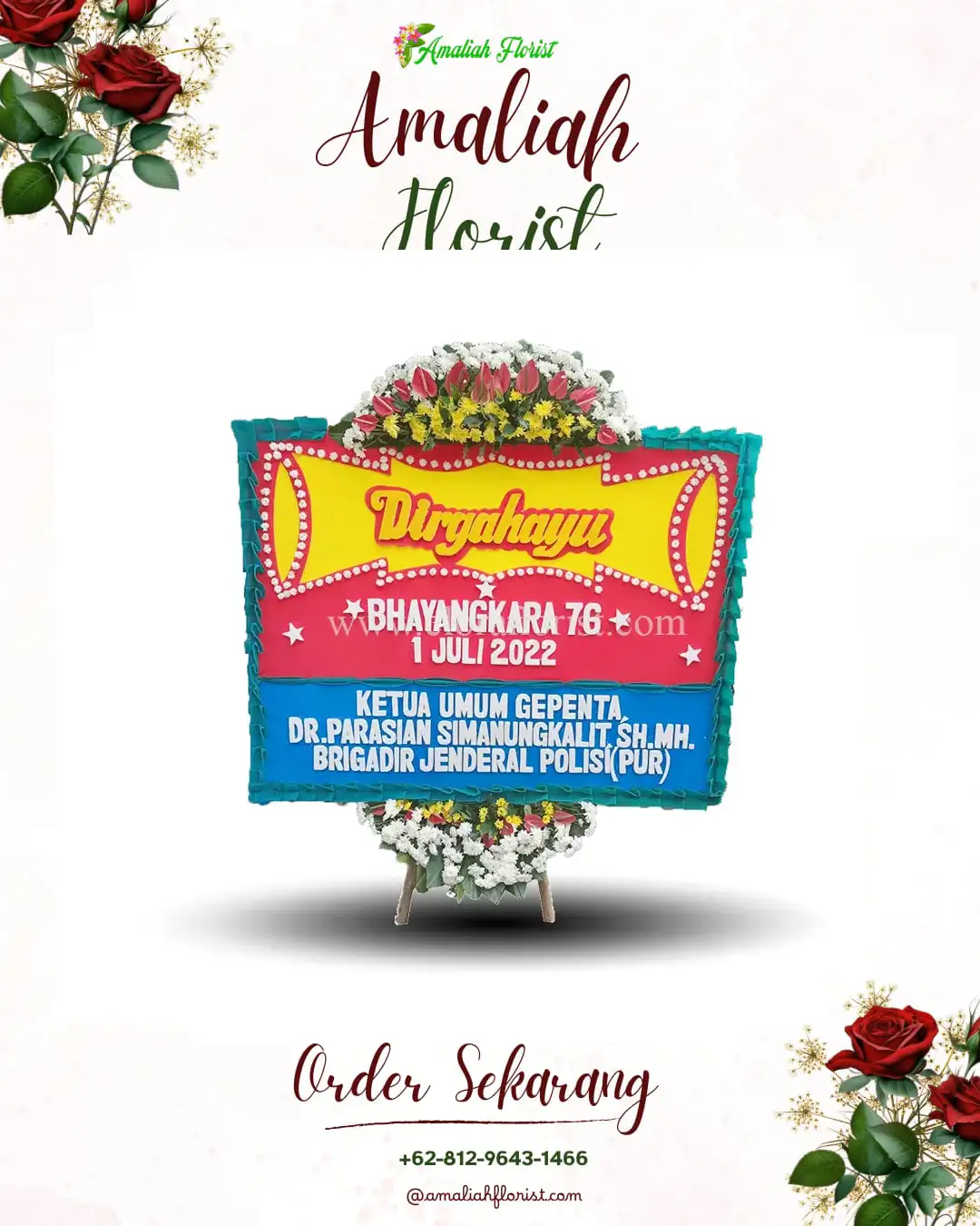 Papan Bunga HUT Ulang Tahun Mekakau Ilir